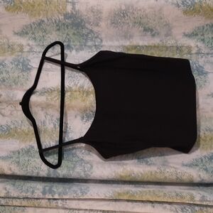 Black size 14 cami bathing suit top , tank top Shape fx brand